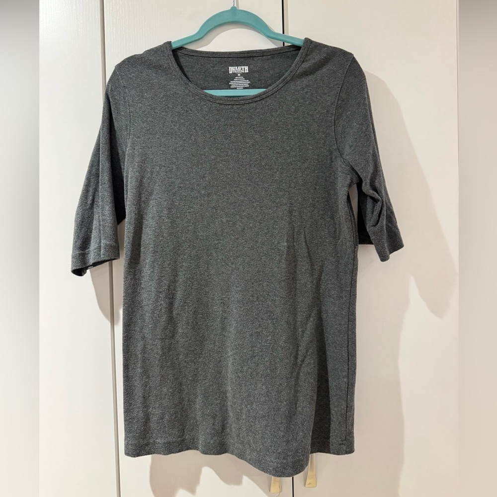 Duluth Gray Heather Scoop Neck Short Sleeve Tee